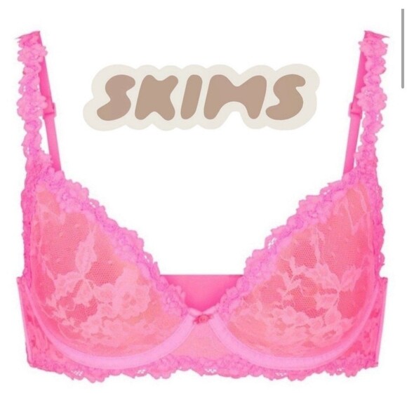 skims lace intimates underwire scoop bra - Picture 1 of 6